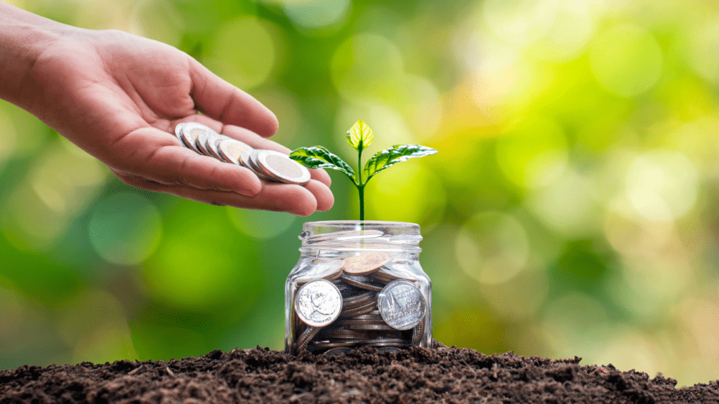 coins in a jar