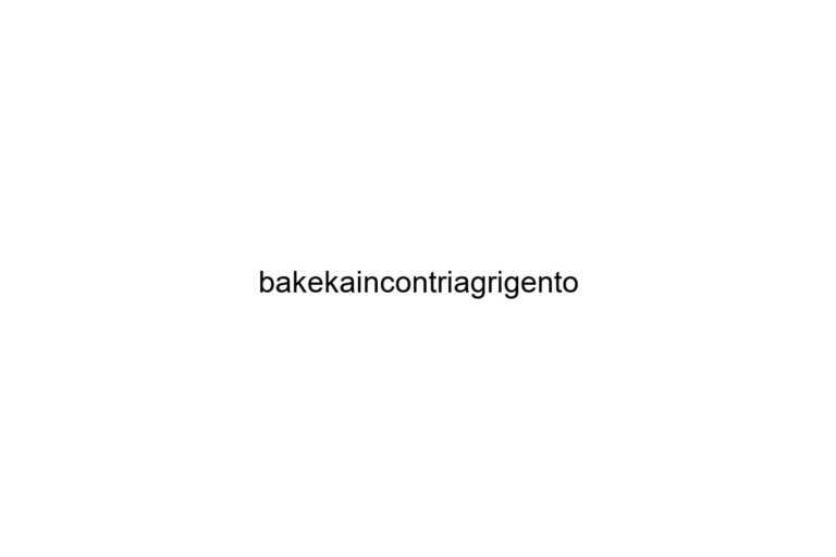 bakekaincontriagrigento